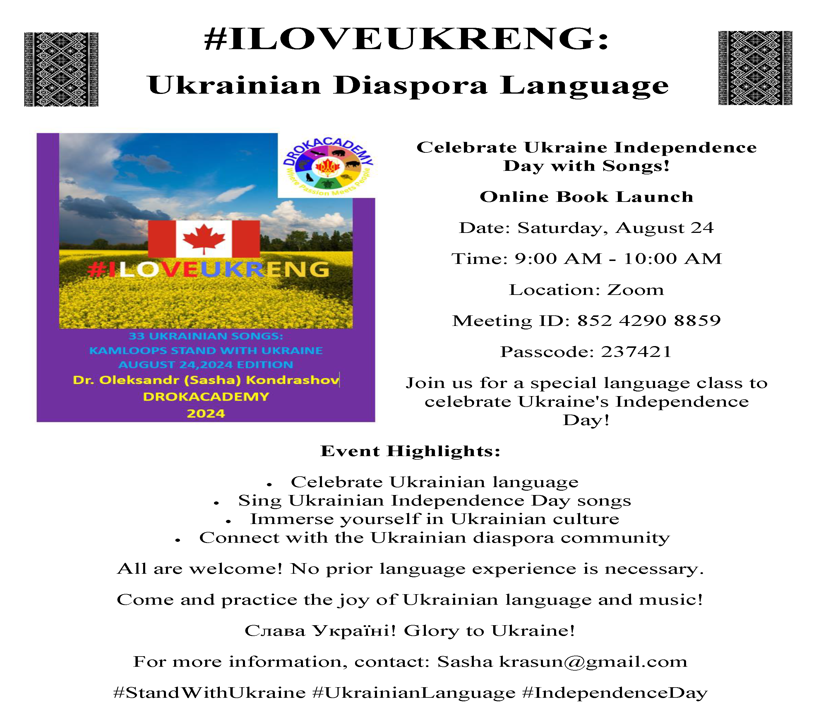 Harmony for Ukraine: Sing, Learn, Stand Strong!