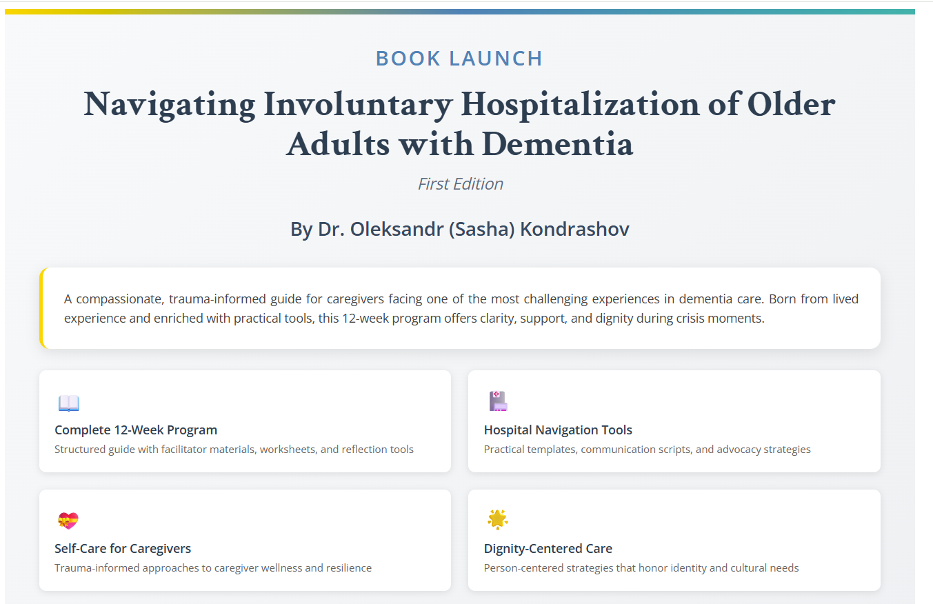 Book Launch: Navigating Involuntary Hospitalization of Older Adults with Dementia